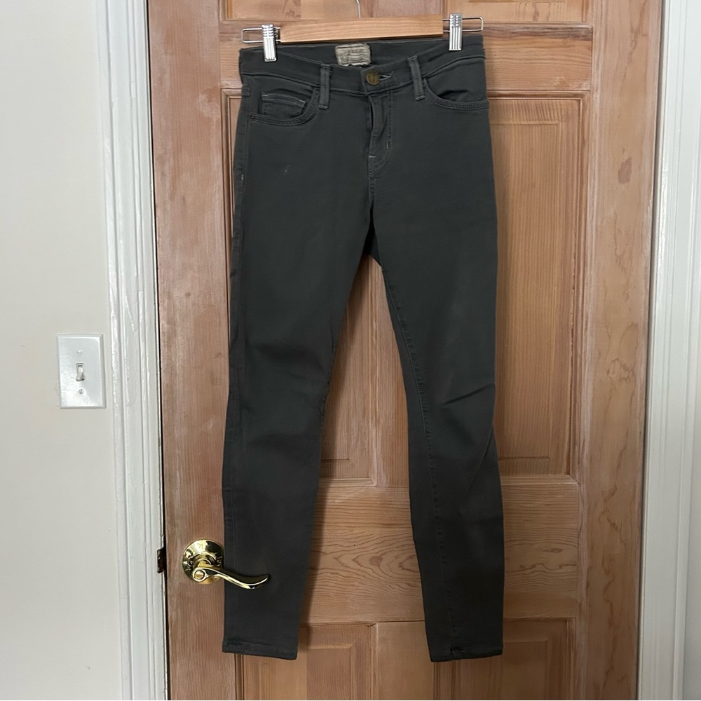 Current/Elliott Stiletto Charcoal Gray Denim Ankle Length Skinny Jeans Size 27